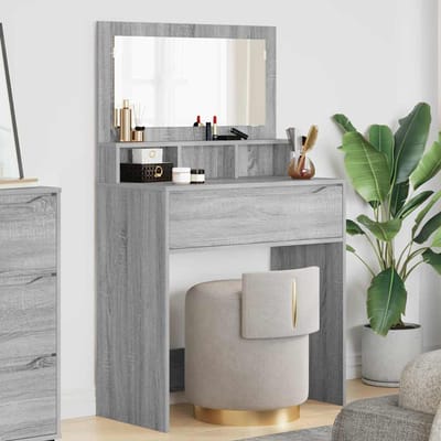 vidaXL - Slaapkamer - Toilet - Tafels - Grijs - Sonoma - 80 - x - 39,6 - x - 135 - cm