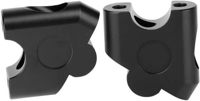 Motorfiets Stuurverhoger - Stuurklem Adapter - Rijcomfort Verhogen - CNC Aluminium Constructie - 22 mm Universeel - Zwart