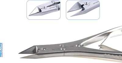 MEDLUXY® Pro- Heavy Duty Nageltang - Dubbele Scharnier (dubbele overbrenging) - Spitse bek recht - 16 cm - 20 mm bek - MP0130