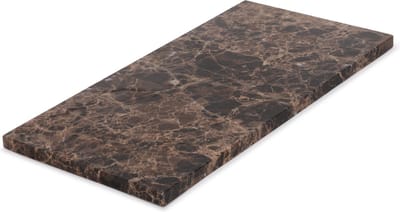 MOOISA - Marmer - dienblad rechthoek M - bruin marmer - 15x30cm - rond marmer dienblad - vierkant marmer dienblad - decoratie schaal - tapasplank - serveerplank
