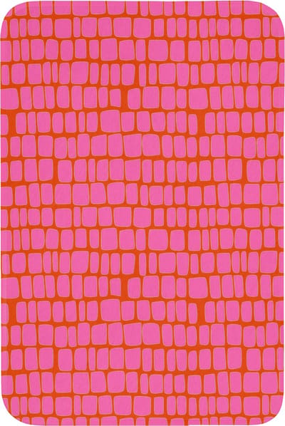Badmat 60x90 cm - Antislip - Organisch - Raster - Roze - Badmatten voor badkamer - Badkamermat - Douchemat - Badkamer mat