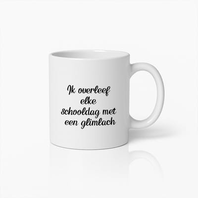 Juffen Mok – 'Ik Overleef Elke Schooldag Met Een Glimlach' – Leuk Cadeau voor Leraren & Collega’s