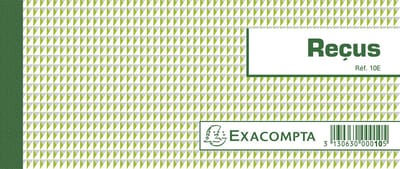 Exacompta 10x Bonboekje ontvangstbewijzen 50 bladen - Horizontaal formaat 9x13cm - - 10E