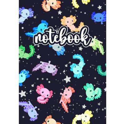 Axolotl Notebook Schwarz/Bunt - The Lilli Bird