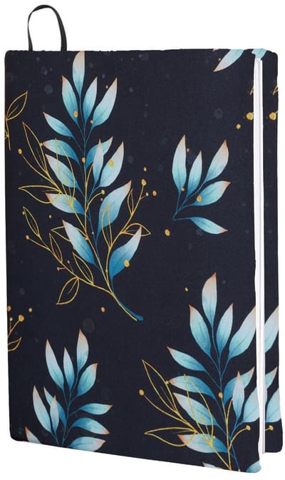 Vt products - Rekbare boekomslag - Boekbescherming - Elegant design - Groen bladpatroon - Wasbare beschermhoes - Geschikt voor boeken - 23 x 28 cm