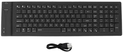 Dailygoods - Stil toetsenbord - Draadloos - Opvouwbaar ontwerp - Siliconen - Waterdicht - Geschikt voor laptop en pc - Lichtgewicht