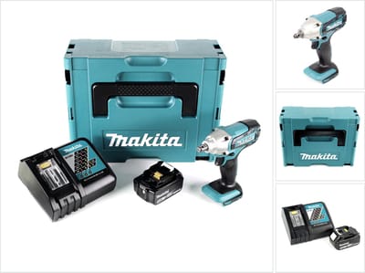 Makita DTW 190 RT1J accu-slagmoersleutel 18 V 190 Nm + 1x accu 5,0 Ah + snellader in Makpac 2