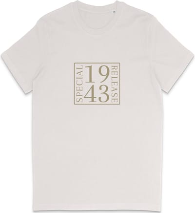T Shirt Dames Heren - Speciale Uitgave 1943 - Geboortejaar Verjaardag - Vintage Wit - S