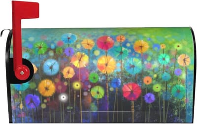 Seizoensgebonden Bloem Brievenbus Covers - Abstracte Lente en Zomer Decoratie 18x21 Inch