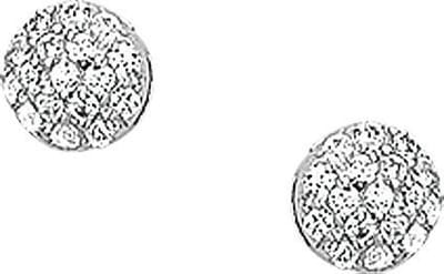 The Jewelry Collection Oorknoppen Zirkonia - Zilver Gerhodineerd