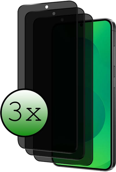 Screenprotector - 3 Stuks Geschikt voor Samsung Galaxy S25 Edge - Privacy Filter - Beschermglas - Gehard Glas - Tempered Glass - Screen Protector