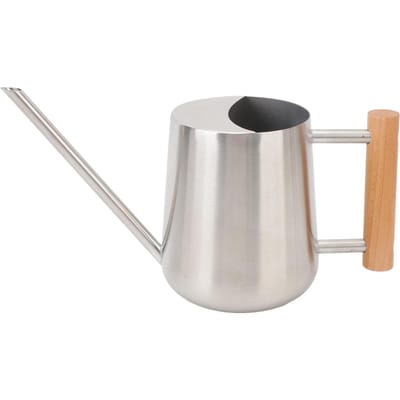 Arrosoir pour Plantes d'Intérieur Petit Arrosoir en Acier Inoxydable Arrosoir pour Plantes avec Bec Long Manche en Bois Pour white