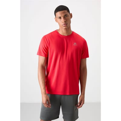 Heren T-shirt metLogo Print en Ronde Hals