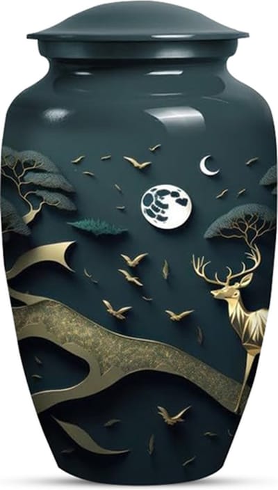 XXL As Urn - 3.5 Liter - Crematie Urn - Uniek - Voor Huisdieren of Menselijk As - Crematie As - Mini Urn - Decoratie Urn - Sky Peace