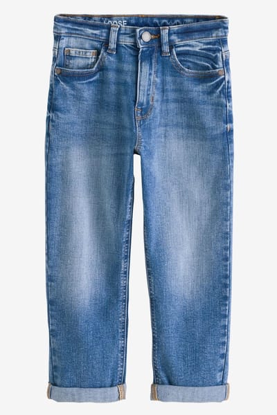 Next - Jongens - Stretchjeans met ruimvallende pasvorm - Blauw