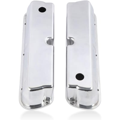 2 Stuks Motor Kleppendeksel 8440 Gepolijst Aluminium Kleppendeksel met Rubber voor SB 289 302 351W SBF