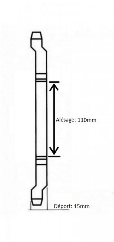 ringwiel 60 tanden steek 415 boring 110mm voor bromfiets mbk 88