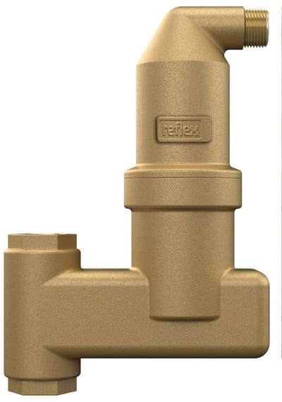 Reflex Winkelmann Reflex Exvoid A 3/4 V, microbellenafscheider met schroefdraad van messing, 110 °C, 10 bar, 9251510