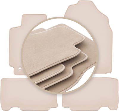 PREMIUM beige vloermatten voor: Toyota RAV4 IV Hybrid 2013-2019