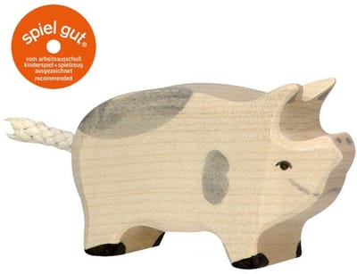 HOLZTIGER Boerderij - Big - 7X2X4Cm - Houten Figuur - Handgemaakt
