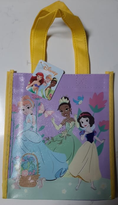 Shopper kids Disney Princess - Pasen - cadeautas prinsessen - Assepoester Sneeuwwitje en Tiana - boodschappentas klein - eieren zoeken