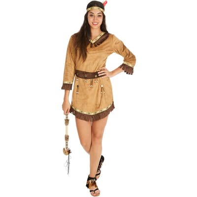 dressforfun - vrouwenkostuum indianenvrouw Apache sexy Ashley XXL - verkleedkleding kostuum halloween verkleden feestkleding carnavalskleding carnaval feestkledij partykleding - 300630