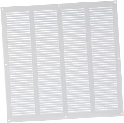 Metalen Ventilatie Rooster 400x400mm Wit met Insluitnet - Voor Muur, Deur of Plafond
