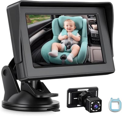 Baby Camera - Baby Monitor - Veilig Autorijden - Kristalhelder 1080P - 19 x 12 x 7 cm - Zwart