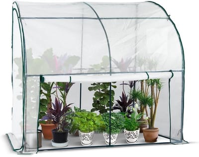 Winterharde Foliekas met Oprolbare Zijwanden | 200x100x180 cm | Stabiel Metalen Frame & Waterdichte PE-Folie