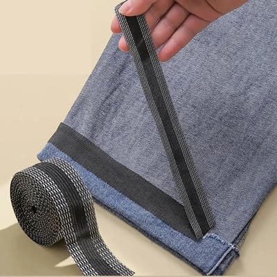 Repus - Zelfklevende Tape voor Broek Inkorten - Strijkband - Strijken - Gordijnband - Plooiband - 3 Meter - 2,5CM Breed - Wit