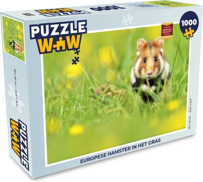Puzzel Europese hamster in het gras - Legpuzzel - Puzzel 1000 stukjes volwassenen