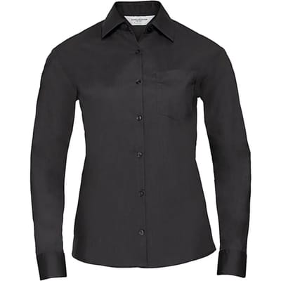 Dameshemd met lange mouwen Russell Athletic Poplin