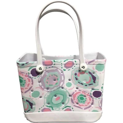 Dames Opbergtas EVA Handtas Gatontwerp Strand Casual Tas voor Buitensporten Shoppen Reizen Wit Small