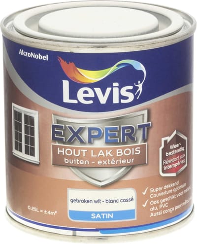 Levis - Expert Hout Lak Buiten Satin - Gebroken Wit - 0,25 L