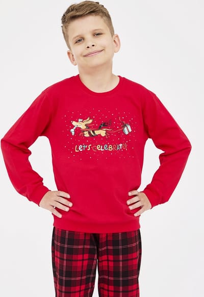 Cornette Jongens Pyjama Lange Mouw Lange Broek Winter Kerst Matching Gezin Familie Celebrate 593/156 966/156 134/140