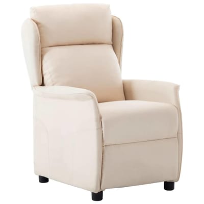 vidaXL Ligstoel Crème 66,5 x 94 x 101,5 cm Polyester