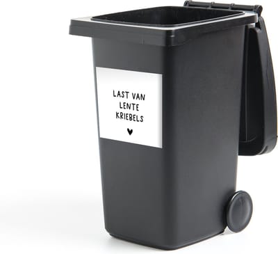 Container sticker Last van lentekriebels - Spreuken - Quotes - 40x40 cm - Kliko sticker