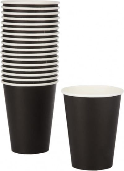 Drinkbekers Karton 70,3mm 180ml 7oz Vendingcup Zwart 200 Stuks - wegwerp papieren bekers - drank bekers - milieuvriendelijk /Koffiebeker – koffie beker – wegwerpbeker – Koffiekopjes – Koffiemokken - Warme en Koude Dranken