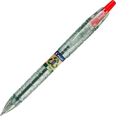 Balpen PILOT Begreen B2P EcoBall medium rood | 10 stuks