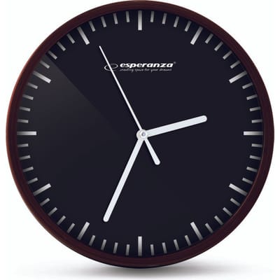 Esperanza Wandklok Budapest - Zwart - 20 cm