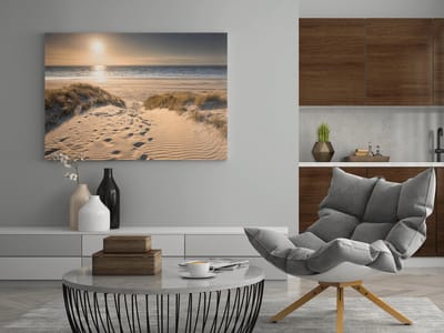 Canvas Schilderij - Landschappen - Zonsondergang - 60x40x2 cm
