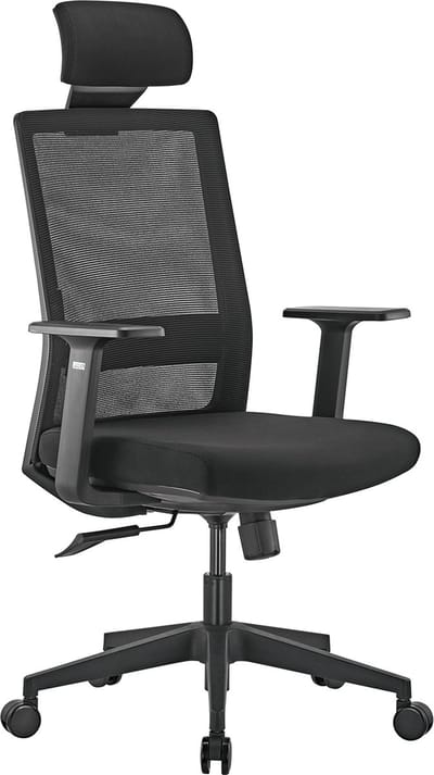Ergo Office ER-425 - Ergonomische bureaustoel met hoge rug - max 150kg - Zwart