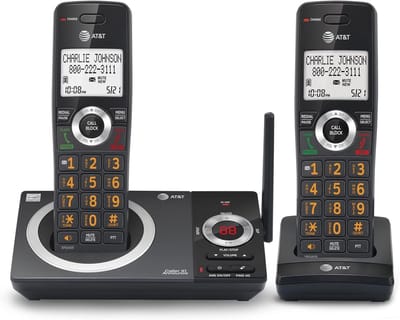Draadloze Telefoon - Vaste Lijn - Thuiscommunicatie - Beller Aankondiging - 2 Handsets - Zwart