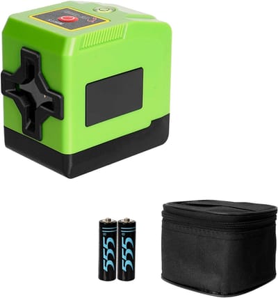 JHUBERS - Cross Line Laser - Laser Levels - Nauwkeurige metingen - Groen - Zelfnivellerende laser - Perfect voor interieur en constructie - 15 m be...