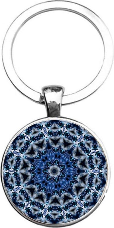 Sleutelhanger Glas - Mandala - Mandala sleutelhanger
