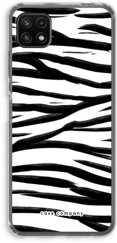 Case Company® - Hoesje geschikt voor Samsung Galaxy A22 5G hoesje - Zebra pattern - Soft Cover Telefoonhoesje - Bescherming aan alle Kanten en Schermrand