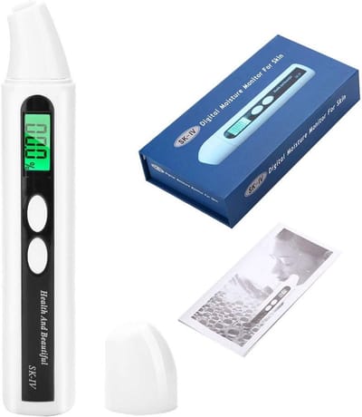 Huid Analyse Apparaat - Huidmeter Olie - Huidconditie Meten - Hoge Nauwkeurigheid Sensor - Compact Formaat - Wit