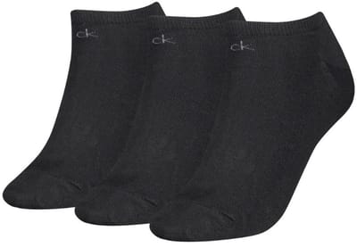 Calvin Klein - Sneakersokken Dames - 3 paar CK Sokken - Zwart - Maat 35/38