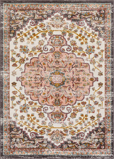 SURYA Celia vloerkleed vintage oosters roze