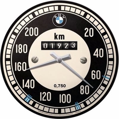 BMW Wandklok - tachymeter - metaal - 31 cm - rond - klok - automerk - auto liefhebber